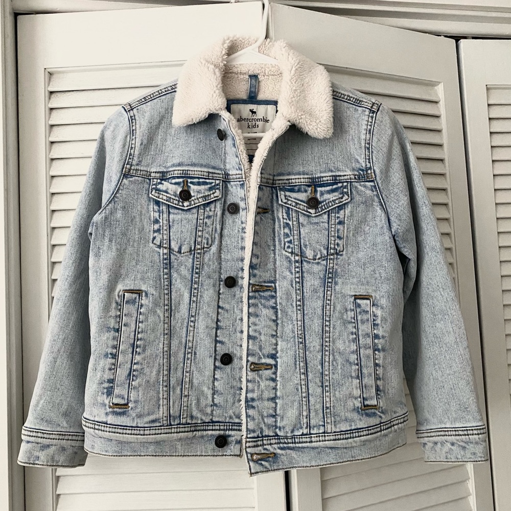 Abercrombie Kids 9/10 Sherpa Lined Jean Jacket